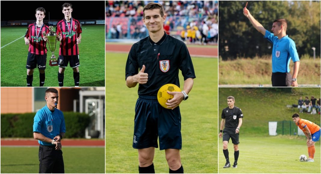 Nogometni sudac Roberto Dežđek (25) iz Kotoribe na putu prema vrhu hrvatskog suđenja Nogometni sudac Roberto Dežđek (25) iz Kotoribe na putu prema vrhu hrvatskog suđenja