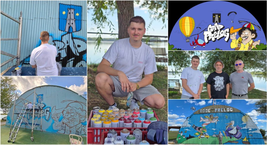 FOTO Wow! Na hangaru Roda na Marini Prelog Dino Cvetinić oslikava novi mural s balonom! FOTO Wow! Na hangaru Roda na Marini Prelog Dino Cvetinić oslikava novi mural s balonom!