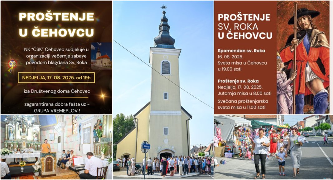Blagdan sv. Roka u Čehovcu: mise, proštenje i večernja zabava uz grupu Vremeplov Blagdan sv. Roka u Čehovcu: mise, proštenje i večernja zabava uz grupu Vremeplov
