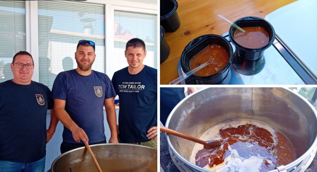 Luka Kirić i kolege kuhali za tristotinjak uzvanika uz najvažniji vatrogasni sastojak Luka Kirić i kolege kuhali za tristotinjak uzvanika uz najvažniji vatrogasni sastojak