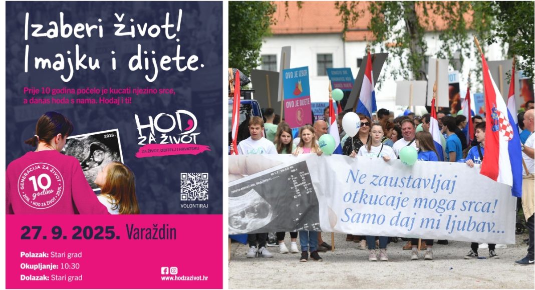 Varaždin u subotu domaćin Hoda za život, okupljanje kod Staroga grada Varaždin u subotu domaćin Hoda za život, okupljanje kod Staroga grada