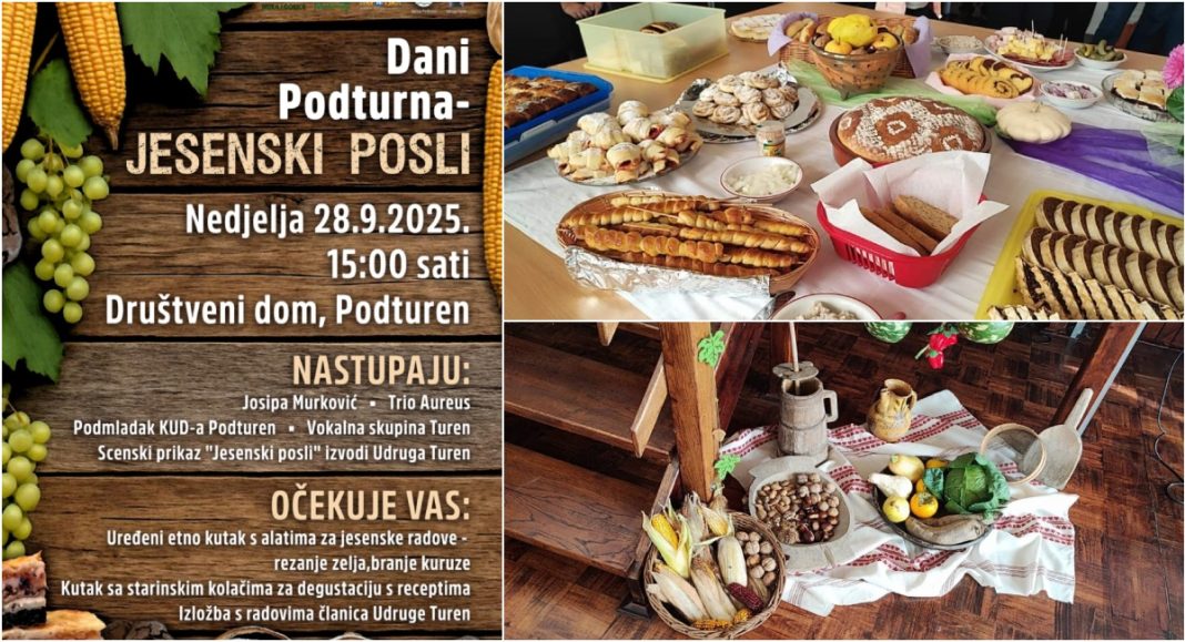 Podturen: “Jesenski posli” donose glazbu, scenski prikaz i domaće kolače Podturen: “Jesenski posli” donose glazbu, scenski prikaz i domaće kolače