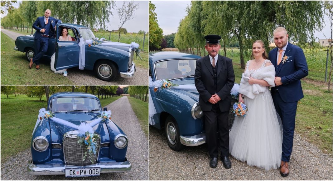 FOTO Dragutin Barlek iz Brezja prevozio mladence u svom Mercedesu iz 1954. godine FOTO Dragutin Barlek iz Brezja prevozio mladence u svom Mercedesu iz 1954. godine