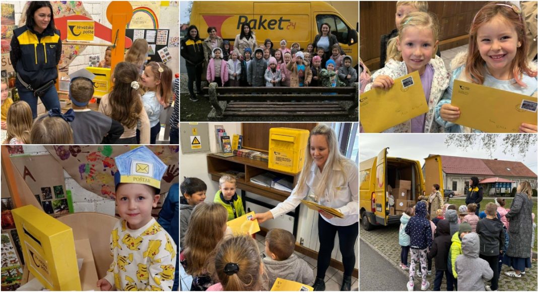 FOTO Mališani iz Donjeg Vidovca naučili kako pošta putuje do svog odredišta FOTO Mališani iz Donjeg Vidovca naučili kako pošta putuje do svog odredišta