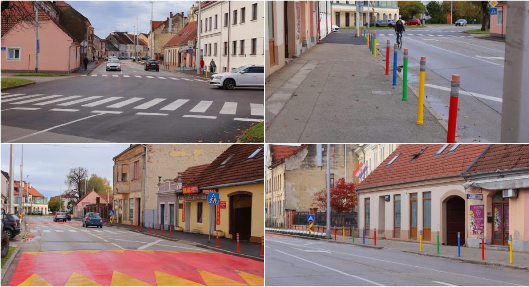FOTO Izvedeni radovi na sanaciji i uređenju raskrižja i postavljeni dodatni šareni stupovi kod I. OŠ Čakovec FOTO Izvedeni radovi na sanaciji i uređenju raskrižja i postavljeni dodatni šareni stupovi kod I. OŠ Čakovec