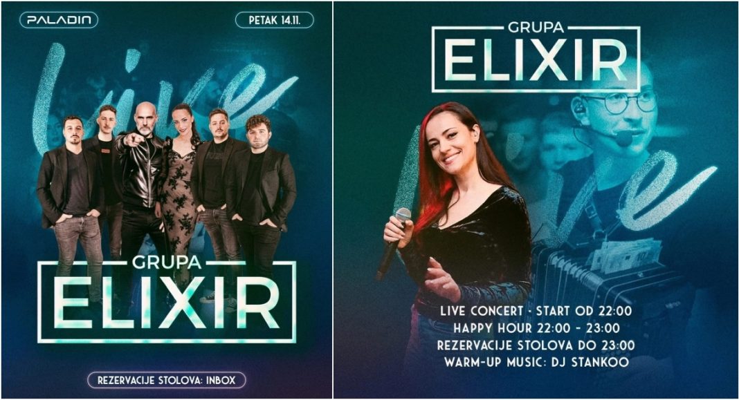 Još jedan petak u Paladinu za pamćenje: Grupa Elixir uživo, Happy Hour na startu… Još jedan petak u Paladinu za pamćenje: Grupa Elixir uživo, Happy Hour na startu…