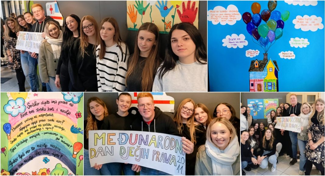 FOTO Kreativnim plakatima Srednja škola Čakovec obilježila Svjetski dan djece BeFunky collage 2025 11 20T183216.073