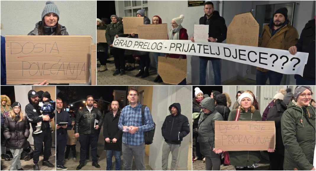 FOTO/VIDEO Prelog: Prosvjed roditelja ispred gradske uprave: ‘Djeca prije proračuna!’ BeFunky collage 2025 11 27T175226.225