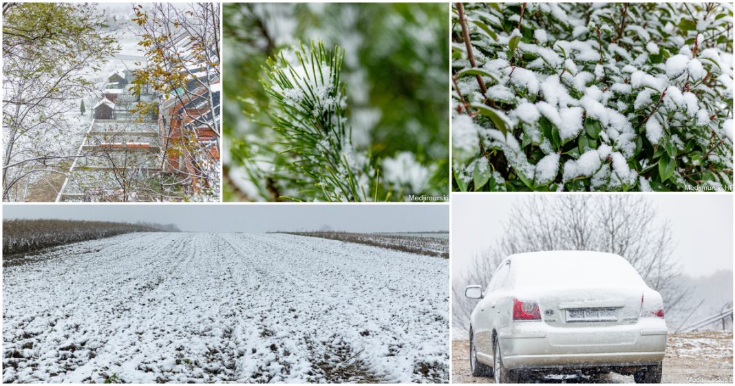 FOTO Dojmljivi prizori prvog jesenskog snijega koji se već topi brže nego što je stigao BeFunky collage
