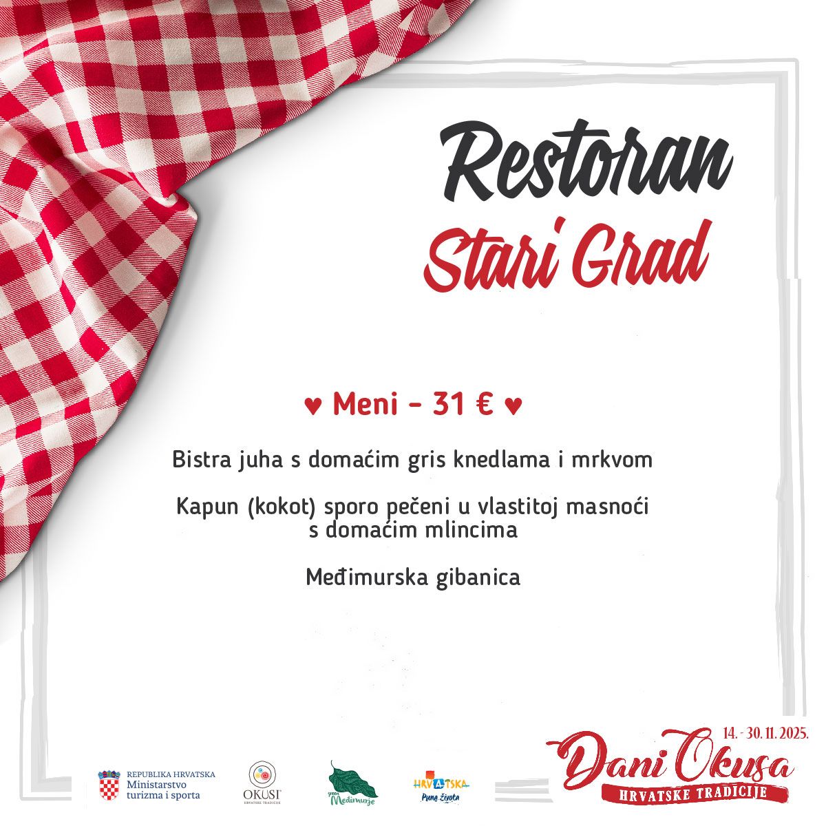 Dani okusa 2025 040 jelovnik Stari grad B