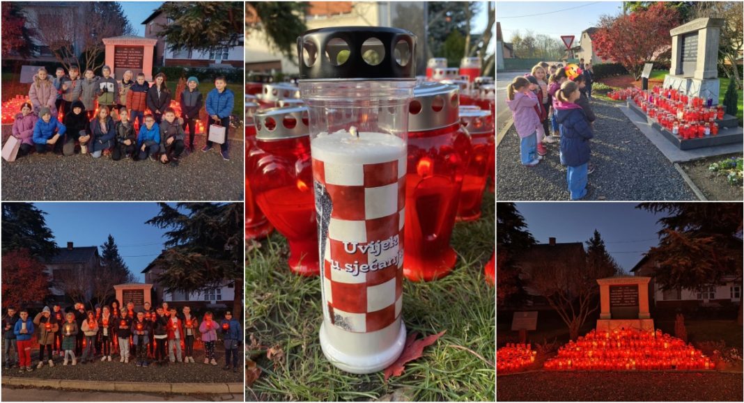 FOTO Učenici OŠ Strahoninec odali počast žrtvama Domovinskog rata GLAVNA