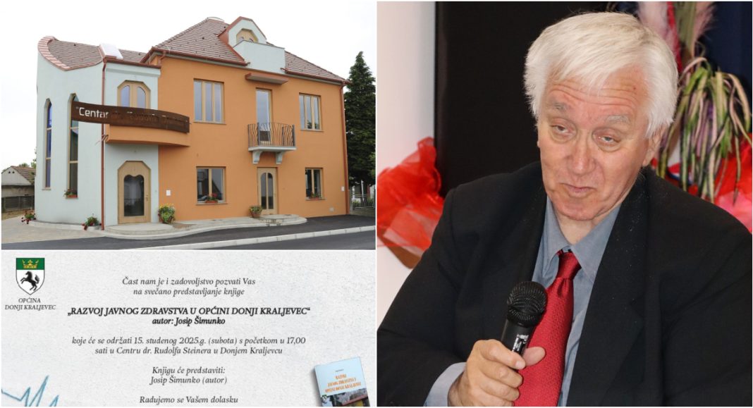 Josip Šimunko predstavit će svoju novu knjigu ‘Razvoj javnog zdravstva u Općini Donji Kraljevec’ GLAVNA