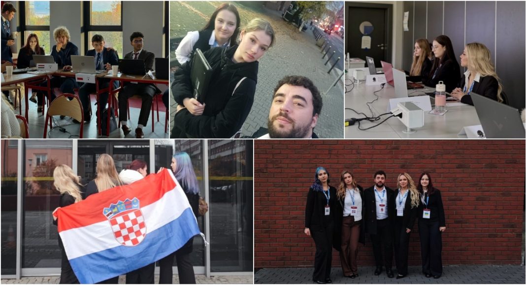 FOTO Učenice Srednje škole Čakovec predstavljale Hrvatsku na Model United Nations skupu u Poljskoj BeFunky collage 2025 12 02T141010.315