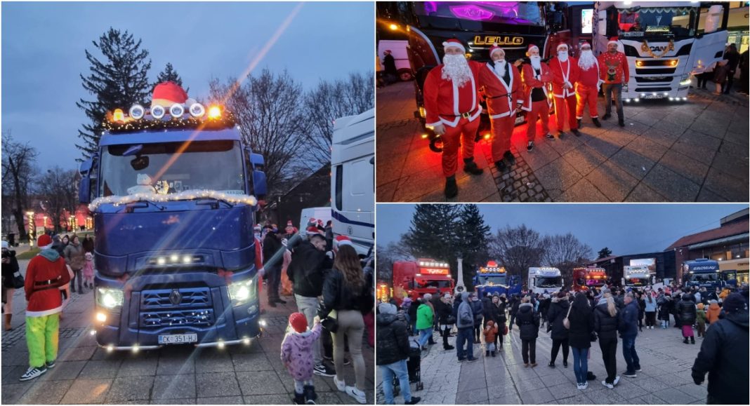 Convoy Djeda Mrazova ponovno stiže u Čakovec: Kamioni, svjetla i božićna čarolija za najmlađe BeFunky collage 2025 12 08T154659.162