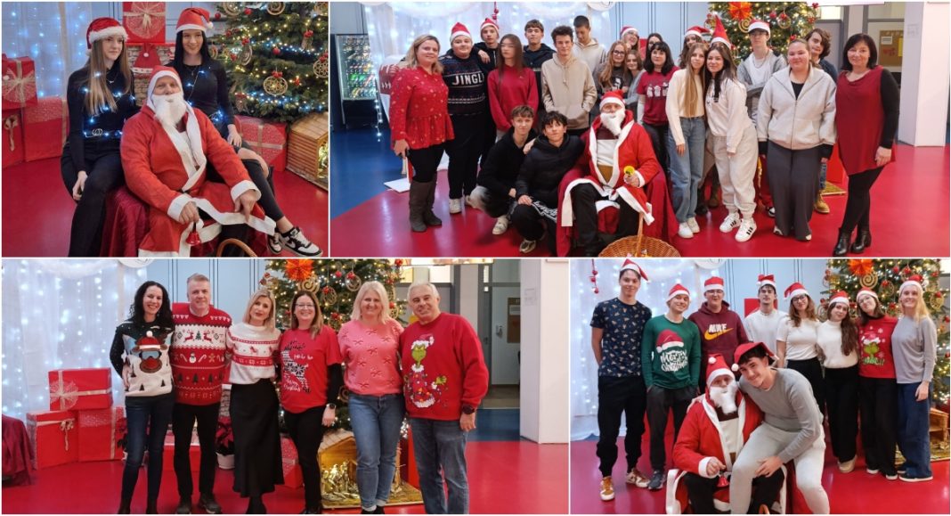 FOTO Graditeljska škola Čakovec: Učenici i djelatnici udružili kreativnost i unijeli blagdansku toplinu u školu BeFunky collage 2025 12 09T141837.899