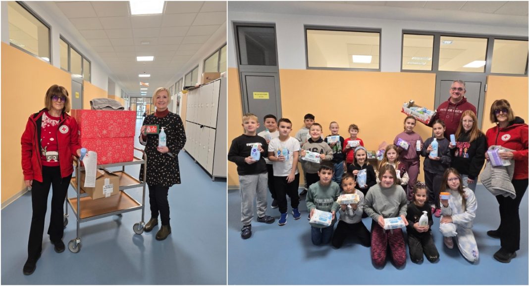 Osnovna škola Vladimir Nazor Pribislavec u humanitarnoj akciji za novorođenčad čakovečke bolnice BeFunky collage 2025 12 10T142912.772