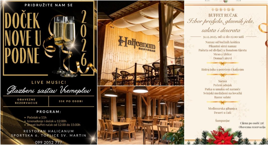 Resort Halicanum priprema podnevni doček Nove godine uz glazbu i bogati blagdanski menu BeFunky collage 2025 12 10T182351.510