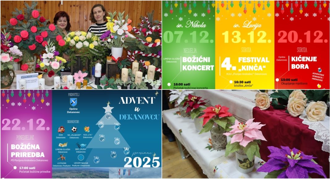 Advent u Dekanovcu: prosinac ispunjen glazbom, tradicijom i blagdanskim druženjem BeFunky collage 2025 12 12T121724.811