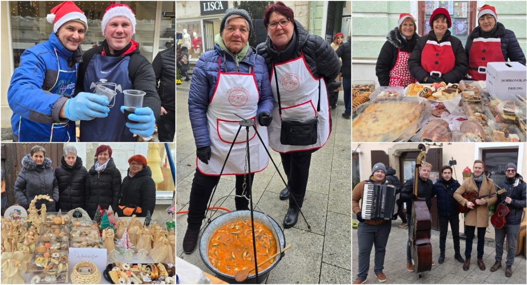 FOTO/VIDEO Čakovec je danas mirisao po međimurskoj juhi i kolačima te pjevao s Podrumarima BeFunky collage 2025 12 13T132817.649