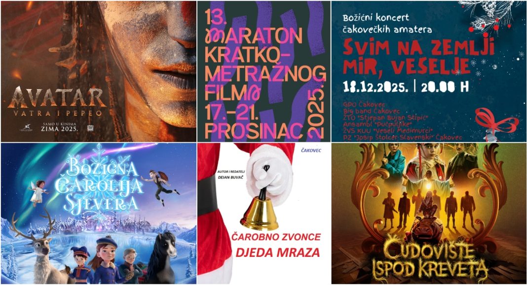 Blagdanski dani u CZK Čakovec uz koncert „Svim na zemlji, mir, veselje“, dječju kazališnu tribinu i filmske projekcije BeFunky collage 2025 12 15T090638.916