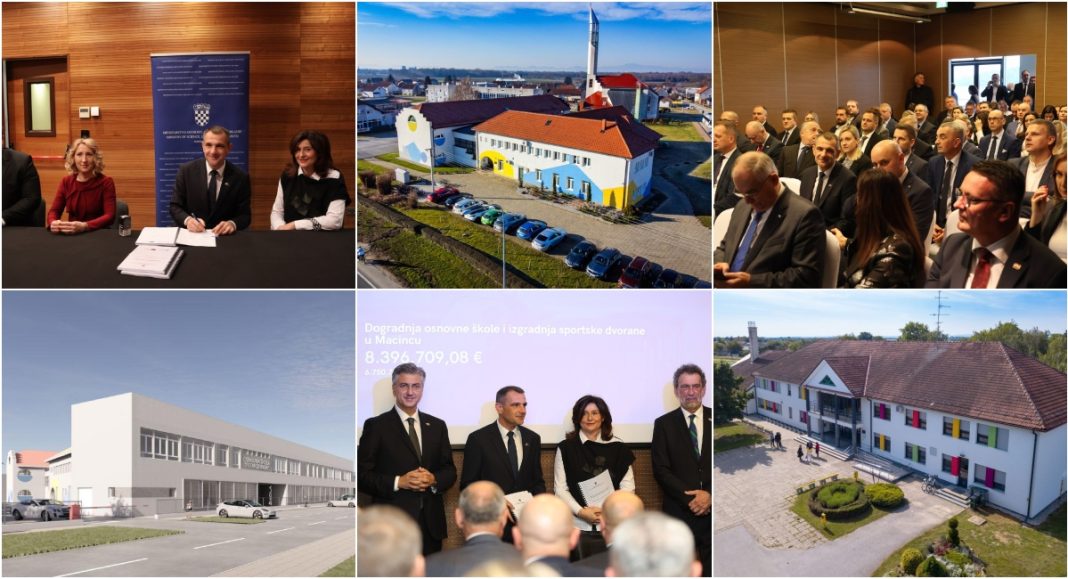 FOTO Međimurskoj županiji uručeni ugovori o sufinanciranju investicija u Strahonincu, Šenkovcu i Macincu, vrijedni 19 milijuna eura! BeFunky collage 2025 12 16T125516.925