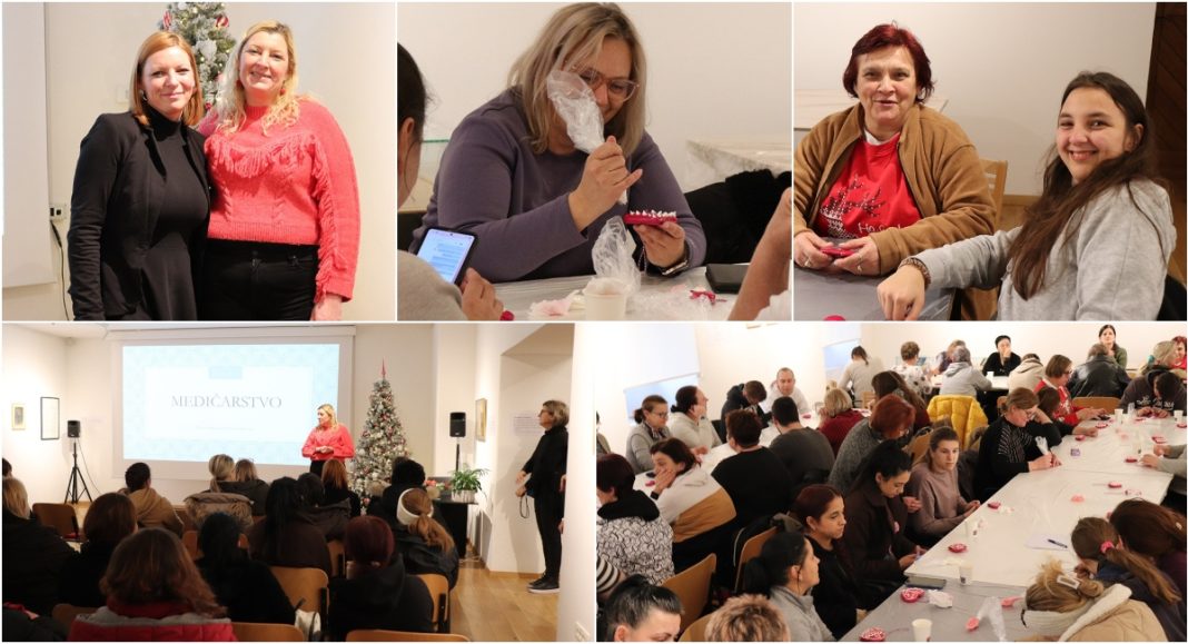 FOTO Djelatnici Humane Nove u Muzeju Međimurja ukrašavali licitarska srca i upoznali bogatstvo medičarstva BeFunky collage 2025 12 16T151729.800