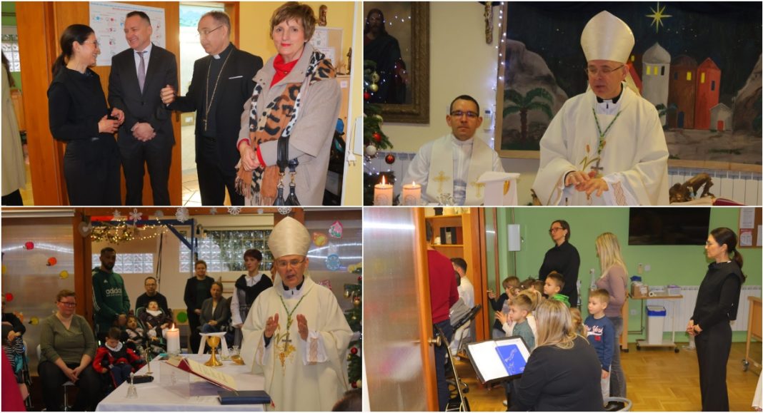 FOTO Predbožićno misno slavlje u Dnevnom boravku djece „Dr. Antun Bogdan“ u Čakovcu BeFunky collage 2025 12 22T153253.615