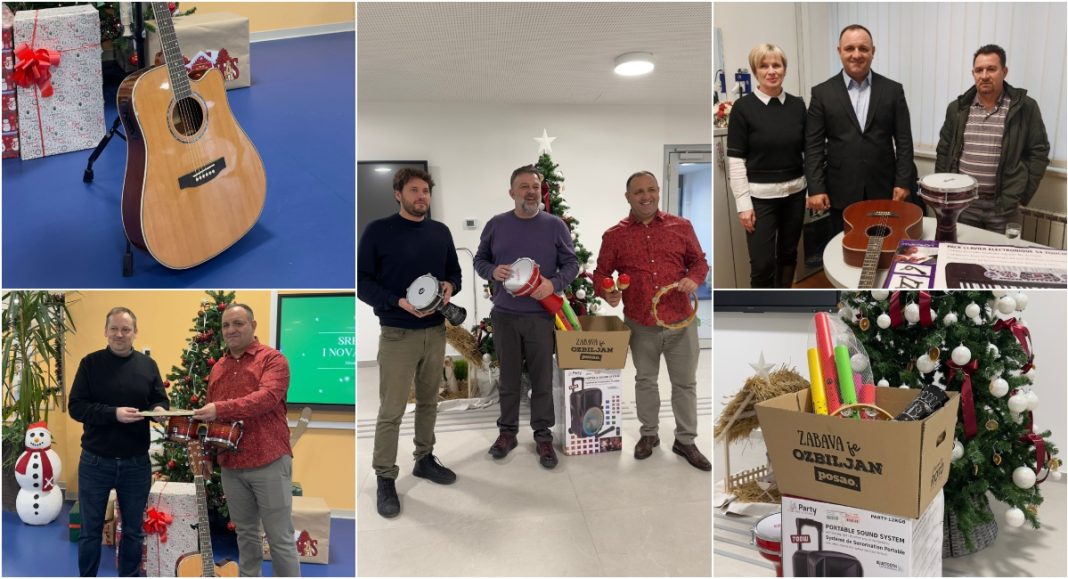 FOTO Zamjenik župana Elvis Kralj donirao glazbene instrumente osnovnim školama i Centru za odgoj i obrazovanje Čakovec BeFunky collage 2025 12 23T172034.130
