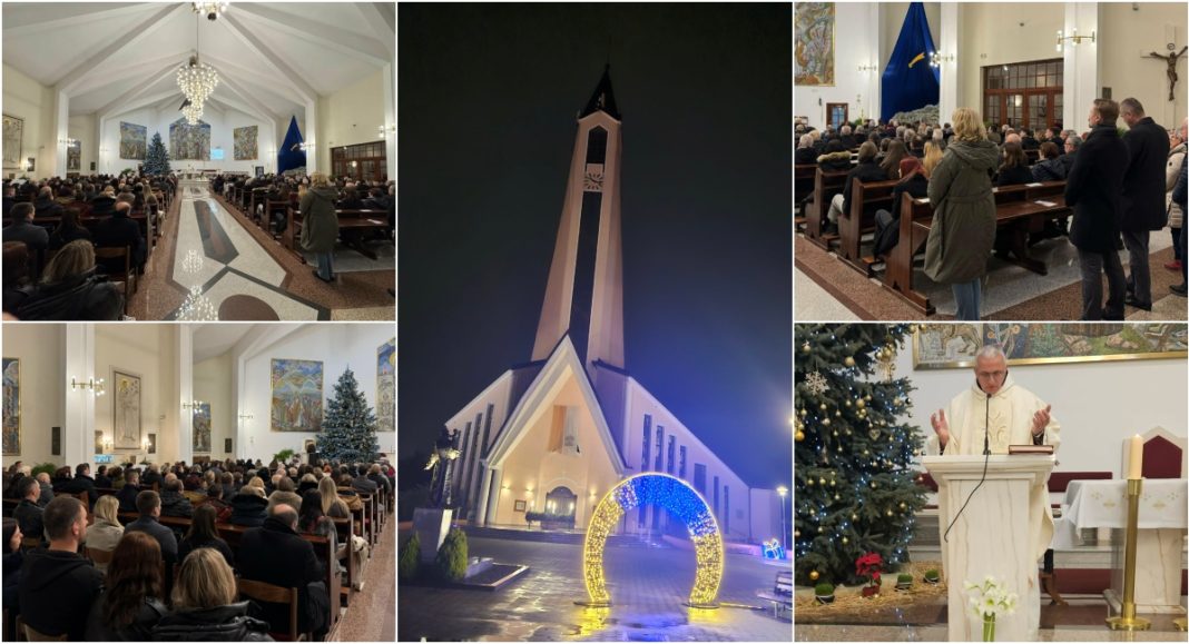 FOTO Prepuna župna crkva sv. Antuna Padovanskog na polnoćki u Čakovcu BeFunky collage 2025 12 25T082952.317