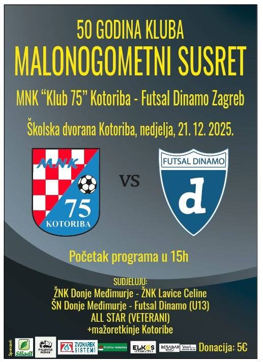 MNK KLub 75 Futsal Dinamo plakat