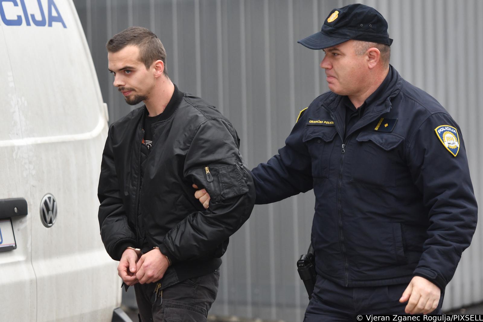 Varaždin: Antonija Lajtmana, osumnjičenog za ubojstvo Mihaela Lajtmana, dovode na ispitivanje