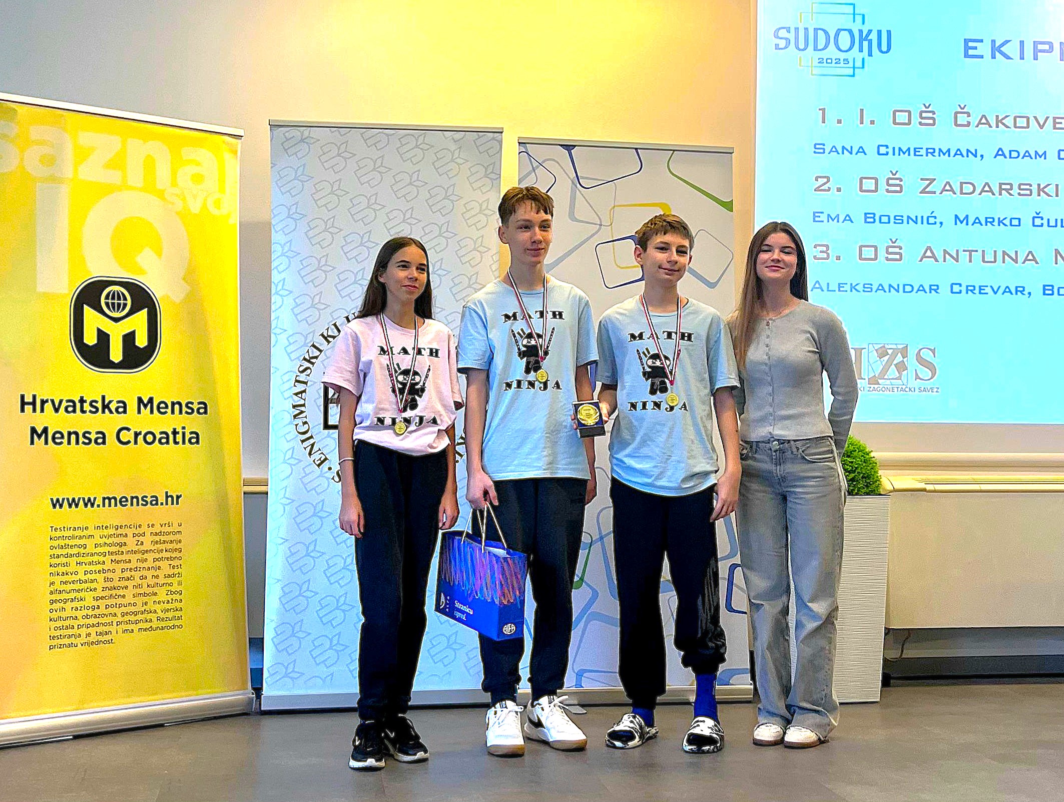 Sudoku2025 ekipno kadeti pobjednici