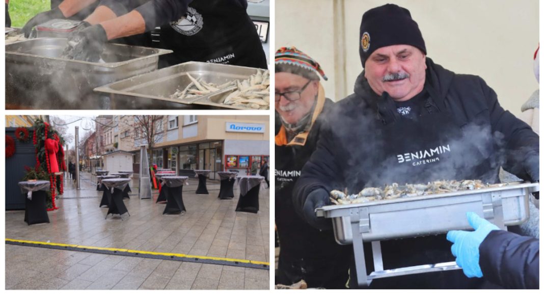 Badnjak u Čakovcu – druženje, srdele i topli napitci za sve građane Podjela srdelica cakovec