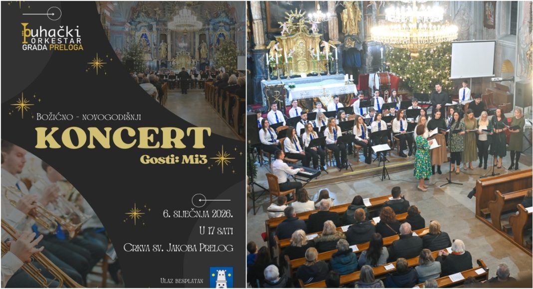 Božićno – novogodišnji koncert Puhačkog orkestra Grada Preloga BeFunky collage 2026 01 01T151709.819