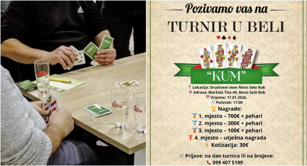 U Novom Selu Rok održava se turnir u beli ‘Kum’ uz novčane nagrade i druženje BeFunky collage 2026 01 14T132817.932