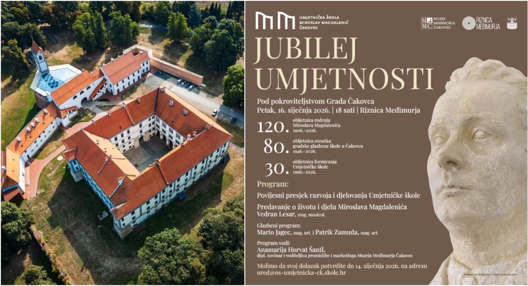 Riznica Međimurja bit će domaćin velikog jubileja Umjetničke škole Miroslav Magdalenić Čakovec BeFunky collage 2026 01 15T174145.581