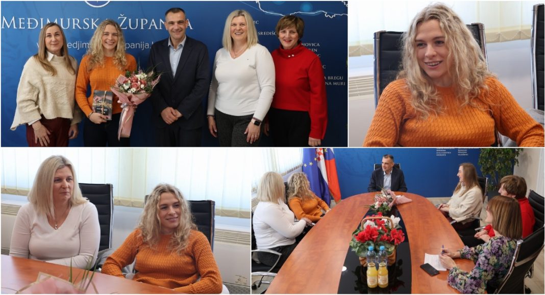 FOTO Župan Posavec ugostio Anju Okrešu iz Lopatinca, atletičarku hrvatske reprezentacije gluhih BeFunky collage 2026 01 19T135221.560