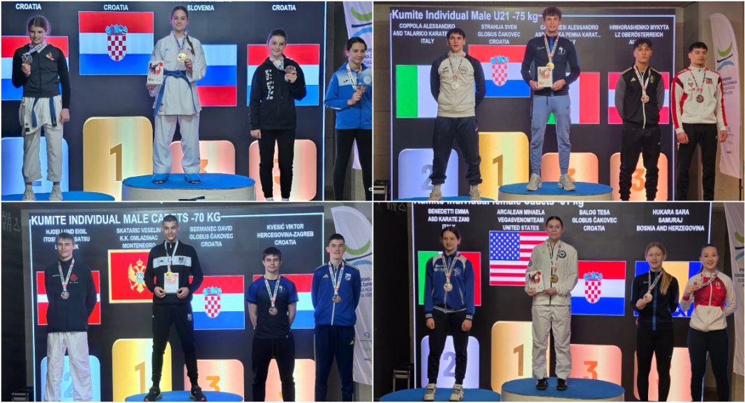 Članovi KK Globus Čakovec – Mala Subotica osvojili sedam medalja na Karate Grand Prixu Croatia u Rijeci BeFunky collage 2026 01 22T125848.010