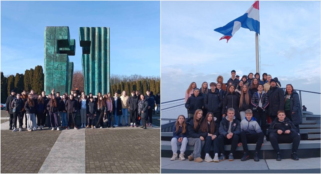 Terenska nastava u Vukovaru: osmaši OŠ Podturen učili o Domovinskom ratu, kulturi sjećanja i važnosti mira BeFunky collage 2026 01 28T163827.434