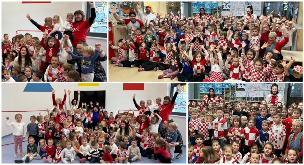 DV ‘Zvončić’ i PO ‘Lastavica’ u znaku rukometa: pjesmom i veseljem uz Hrvatsku protiv Njemačke BeFunky collage 2026 01 30T131003.149