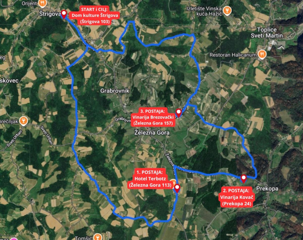 Vincekovo po štrigovskim bregima ruta 2026.