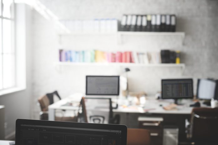 Contemporary Room Workplace Office Supplies Concept