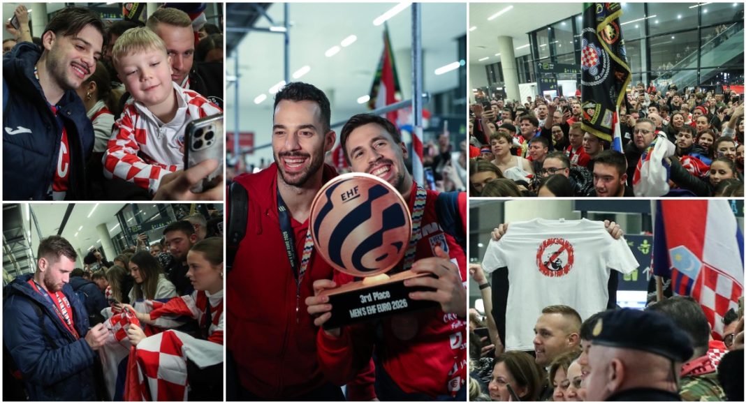 FOTO Oko 3 ujutro stotine navijača dočekale ih pjesmom i ovacijama, aerodromom se orio Thompson BeFunky collage 2026 02 02T081412.440