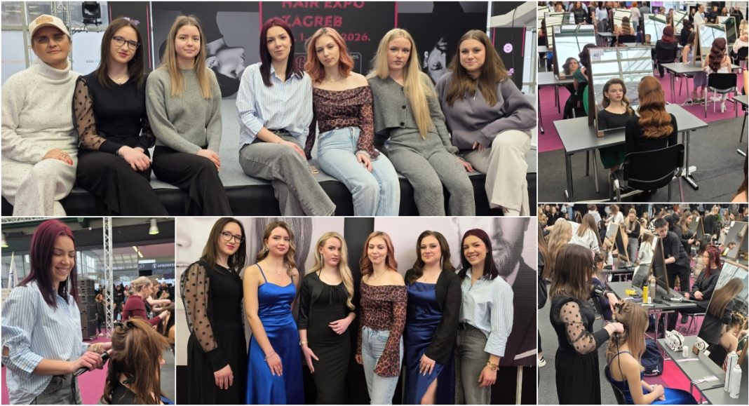 FOTO Učenice Gospodarske škole Čakovec uspješno se predstavile na prestižnom frizerskom natjecanju BeFunky collage 2026 02 02T131936.235