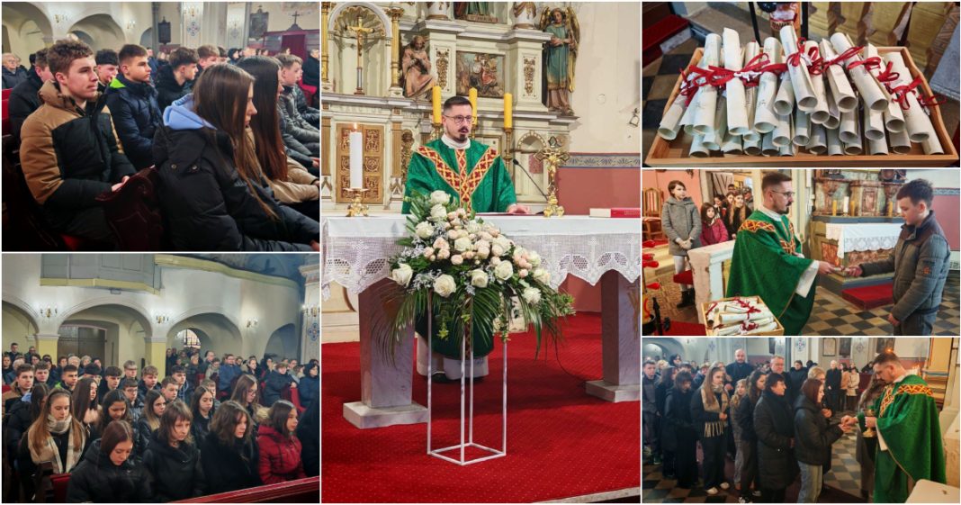 FOTO U Svetom Jurju u Trnju na nedjeljnoj misi predstavljeni ovogodišnji krizmanici BeFunky collage