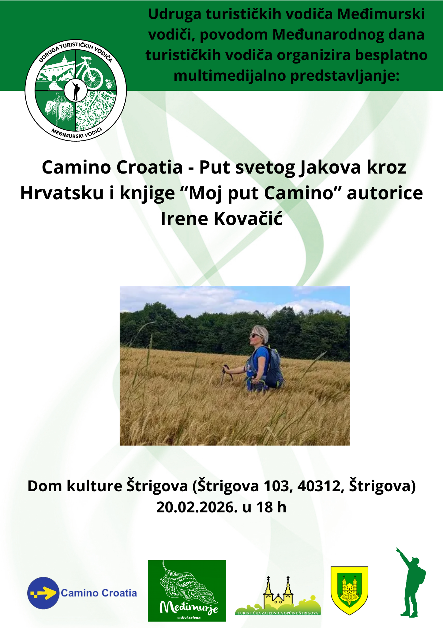 Predstavljanje Camino Croatia i knjige Moj put Camino, plakat