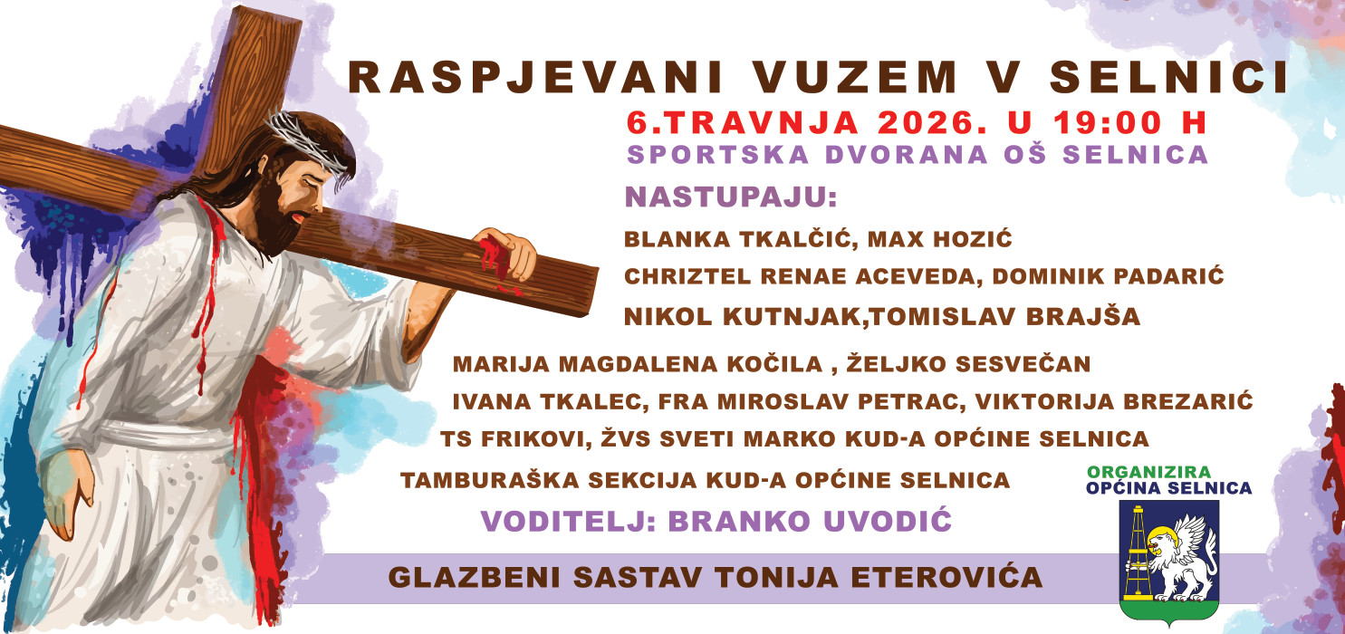 Plakat Raspjevani Vuzem v Selnici 2026.