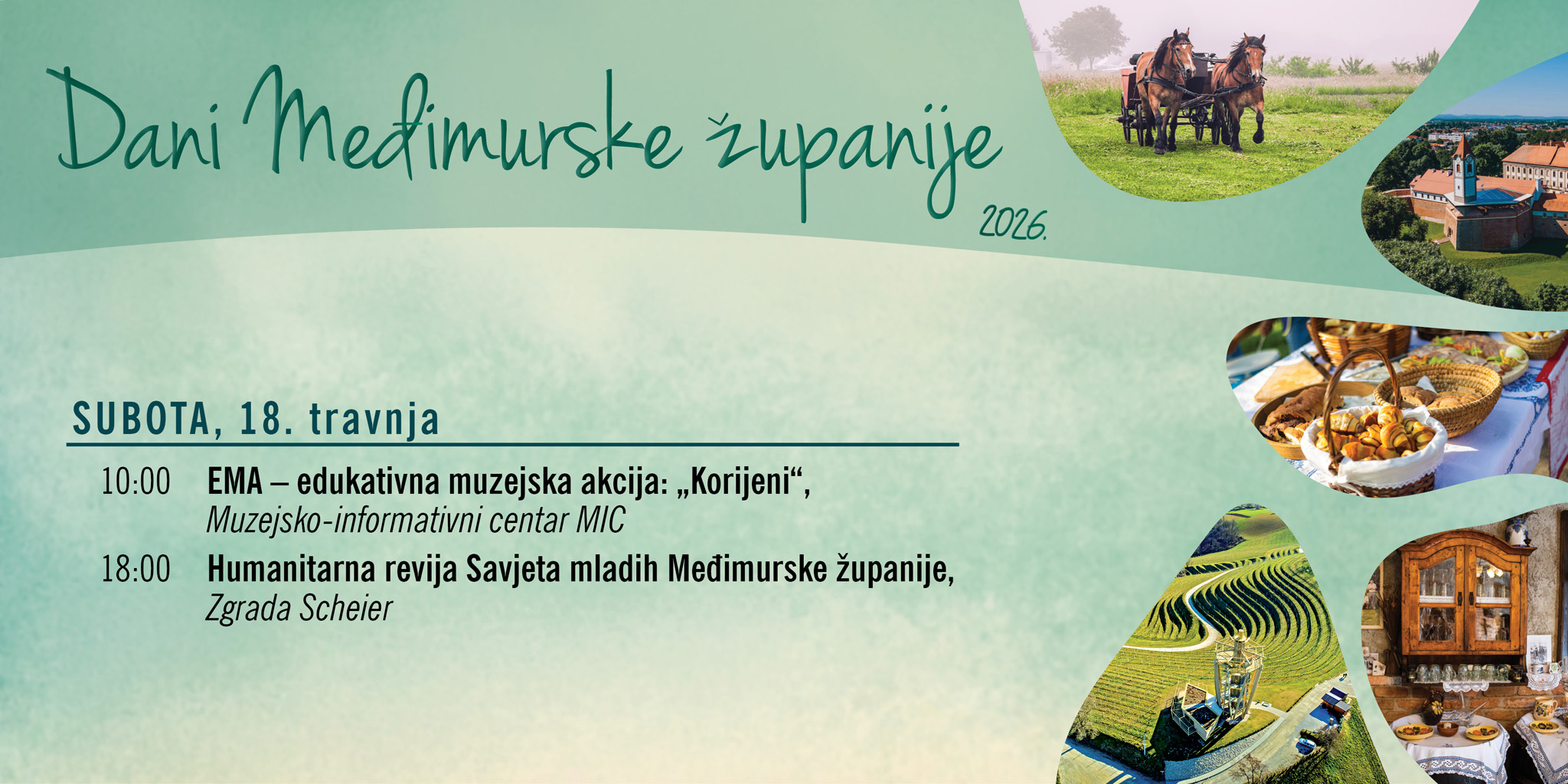 Program obilježavanja Dana Međimurske županije subota, 18 travanj