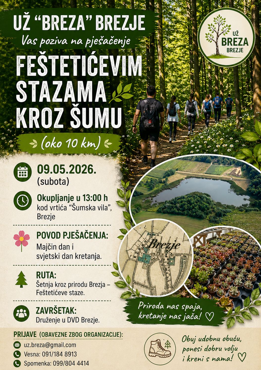 Šetnja Brezje plakat