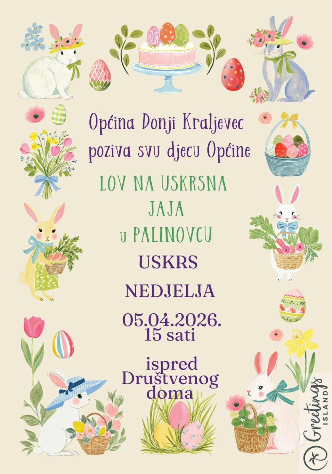 Plakat lov na uskrsna jaja